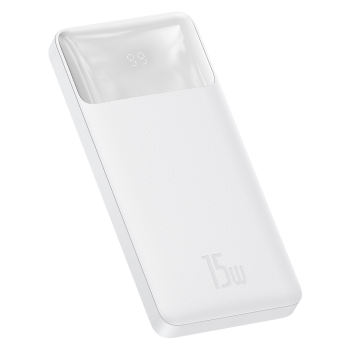 Baseus Power Bank 10000mAh Bipow 2xUSB + Typ-C 15W white