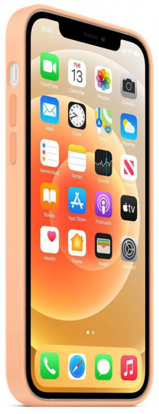 Apple iPhone 12/ 12 Pro Silikon Case mit MagSafe, cantaloupe
