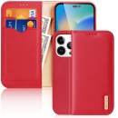 Hivo Echt-Leder Case iPhone 14 Pro rot