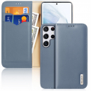 Hivo Echt-Leder Case Galaxy S22 Ultra 5G blau