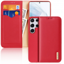 Hivo Echt-Leder Case Galaxy S22 Ultra 5G rot